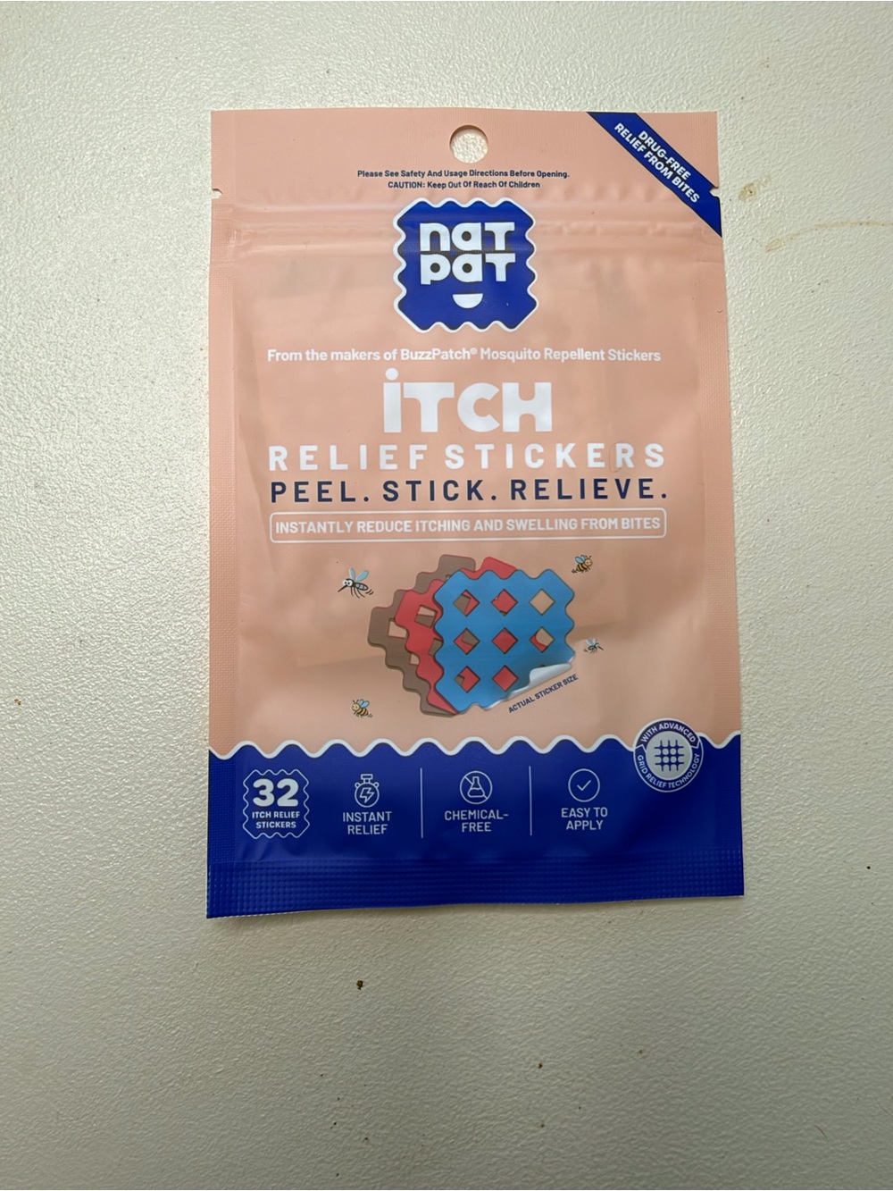 Itch Relief Stickers - Pink
